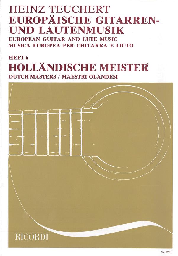 Europäische Gitarren- und Lautenmusik - Holländische Meister -  noty pro klasickou kytaru
